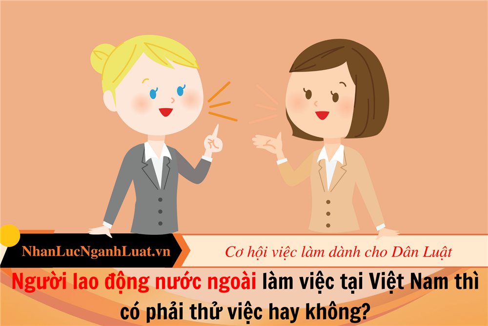 Người lao động nước ngoài làm việc tại Việt Nam thì có phải thử việc hay không?