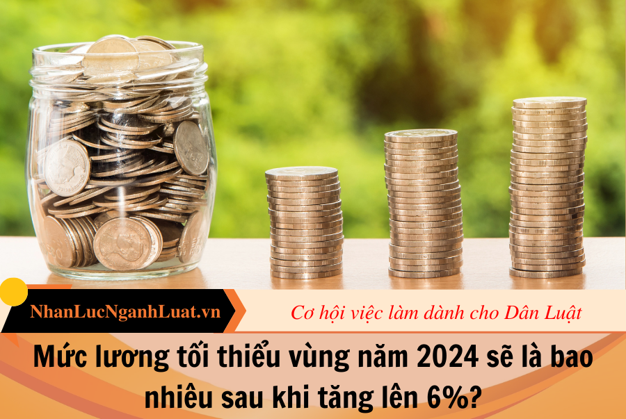 Mức lương tối thiểu vùng năm 2024 sẽ là bao nhiêu sau khi tăng lên 6%?