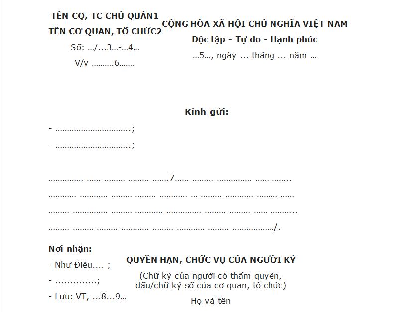 Mẫu công văn